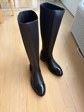 NEW The Office of Angela Scott
Ms Brigitte Black Leather Boot